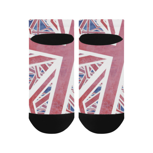 Abstract Union Jack British Flag Collage Men's Ankle Socks