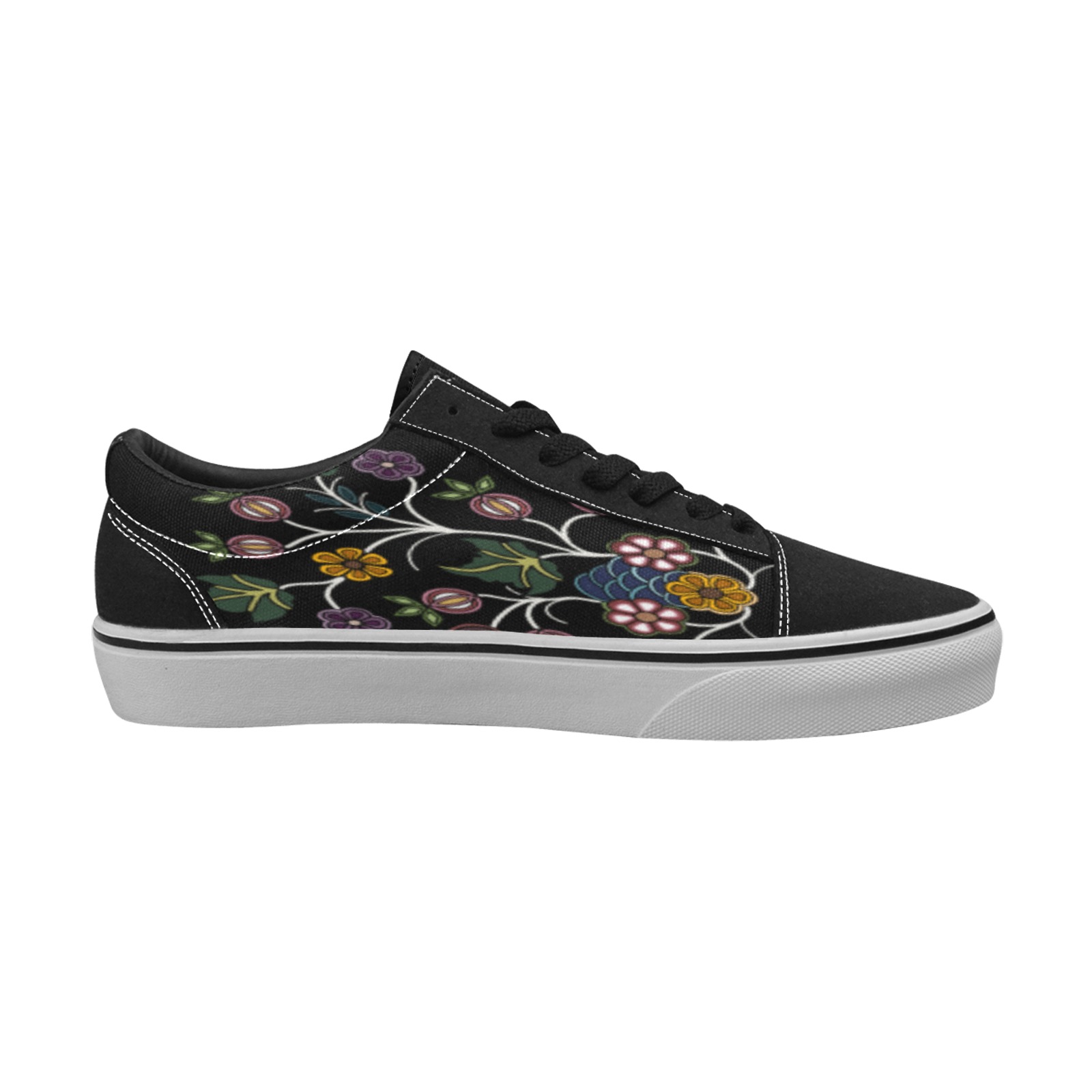Florals Men's Low Top Skateboarding Shoes (Model E001-2)