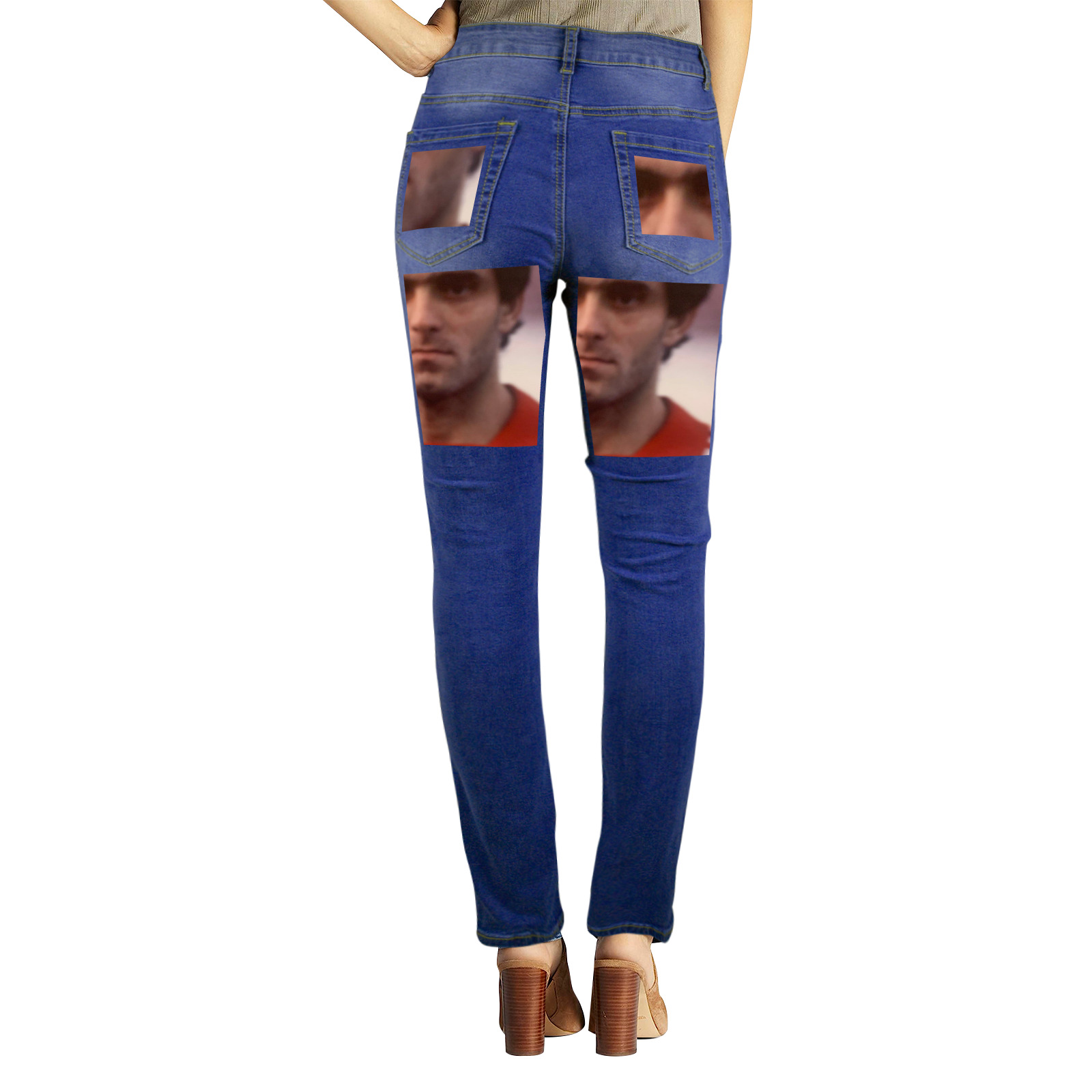 mesny. Women's Jeans (Front&Back Printing)