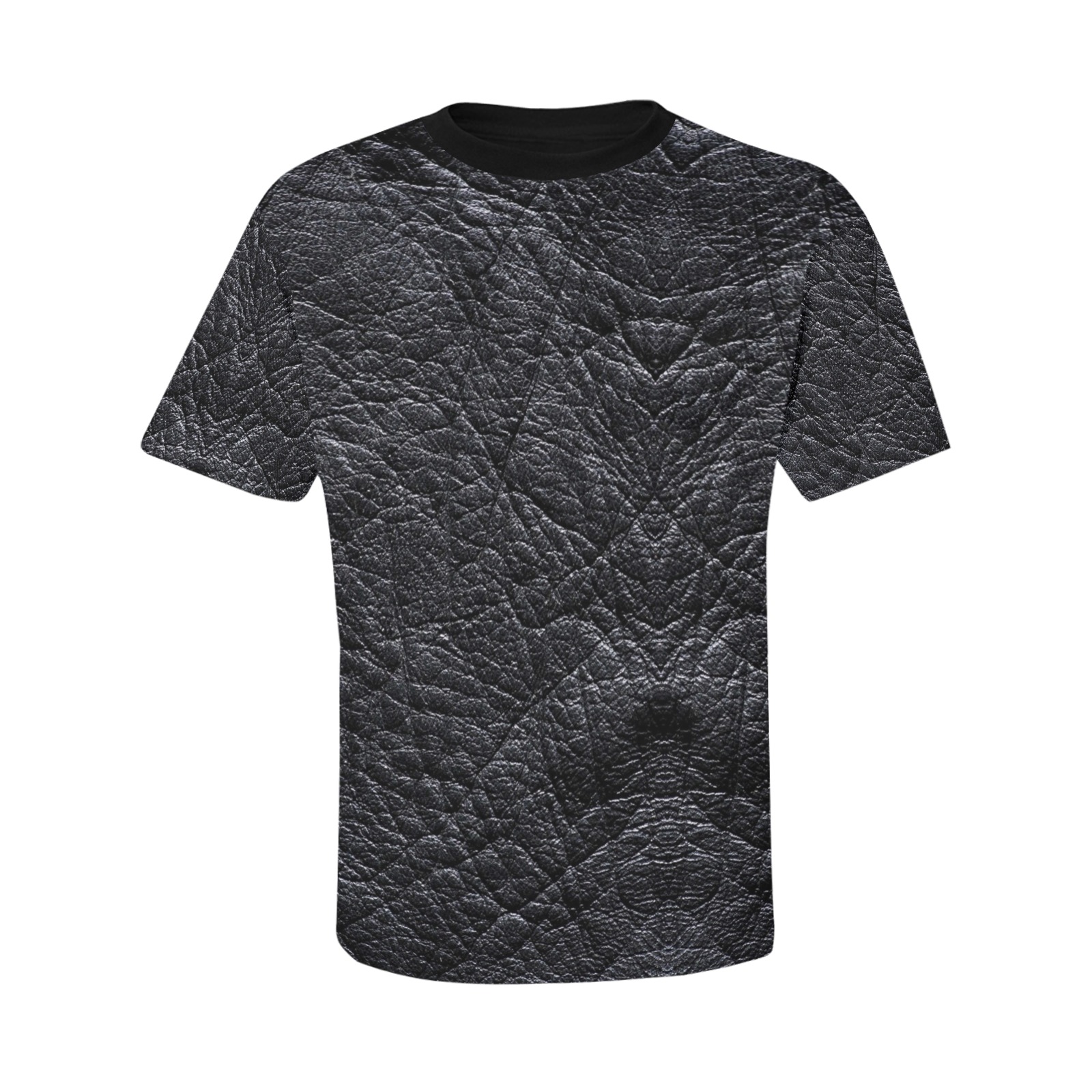 Leather Black Style by Fetishworld Men's All Over Print T-Shirt with Chest Pocket (Model T56)