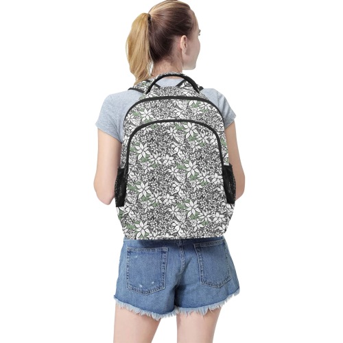 Petals in the Wind Green Multifunctional Backpack (Model 1731)