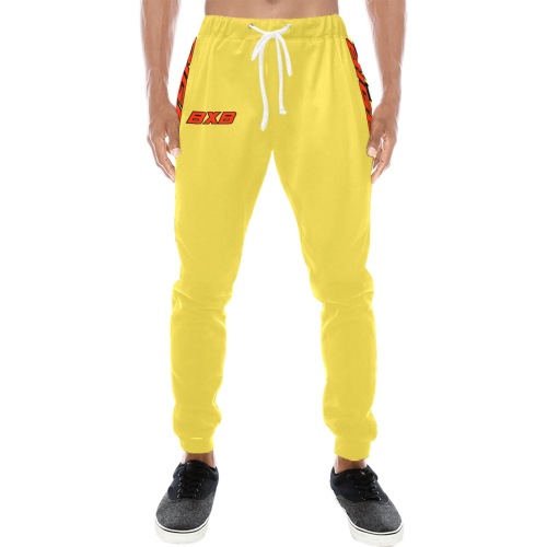 BXB SWEATS YELLA Men's All Over Print Sweatpants (Model L11)