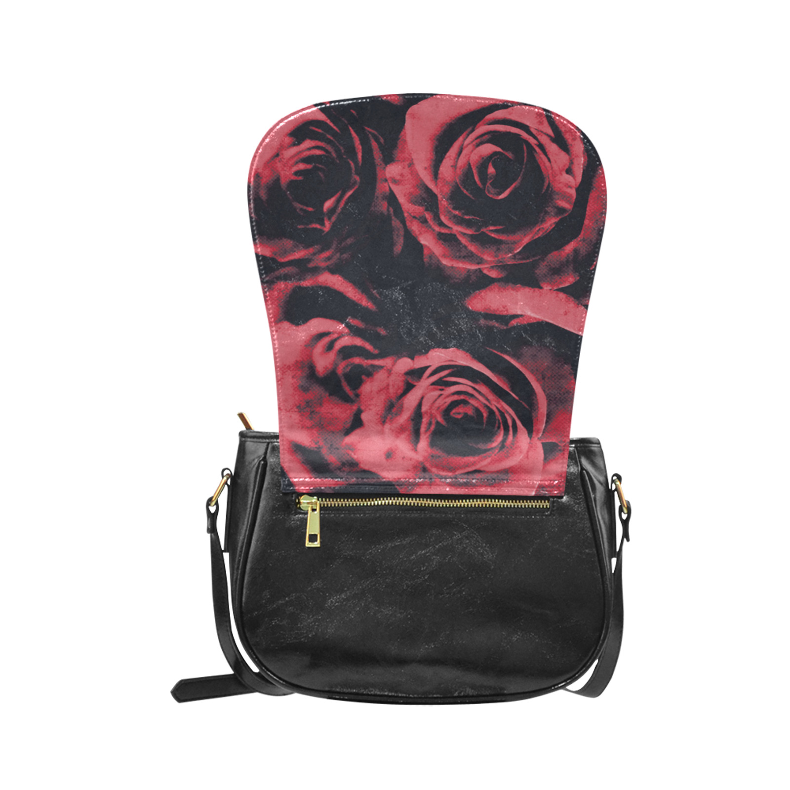 passion roses 2 Classic Saddle Bag/Small (Model 1648)