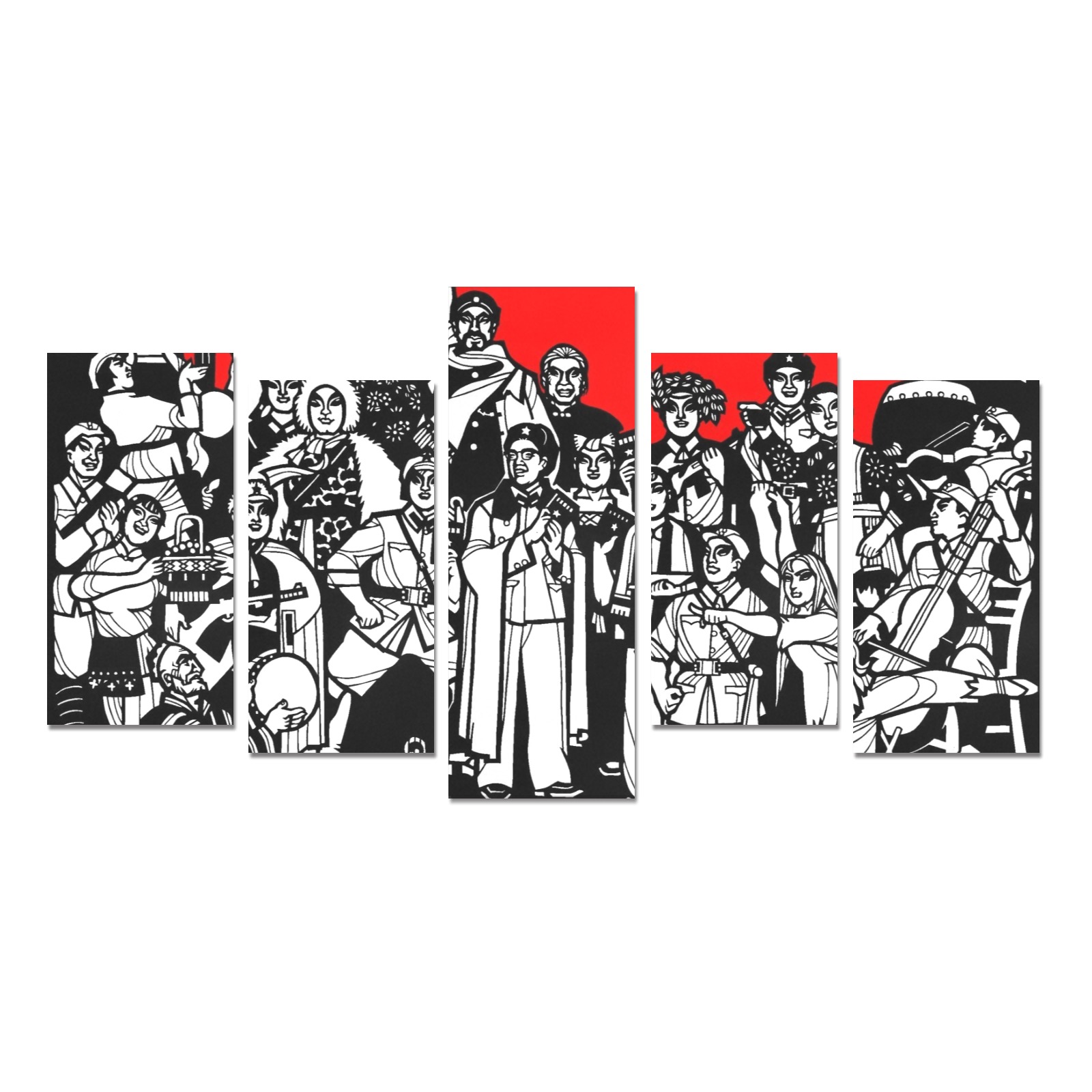 The Inception of the Great Proletarian Cultural Revolution Canvas Print Sets E (No Frame)