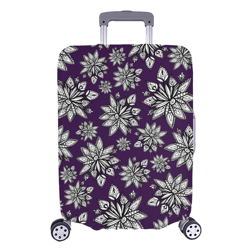 Creekside Floret pattern purple Luggage Cover/Large 26"-28"