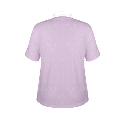 Fling Womens Lilac Women's All Over Print Polo Shirt (Model T55)