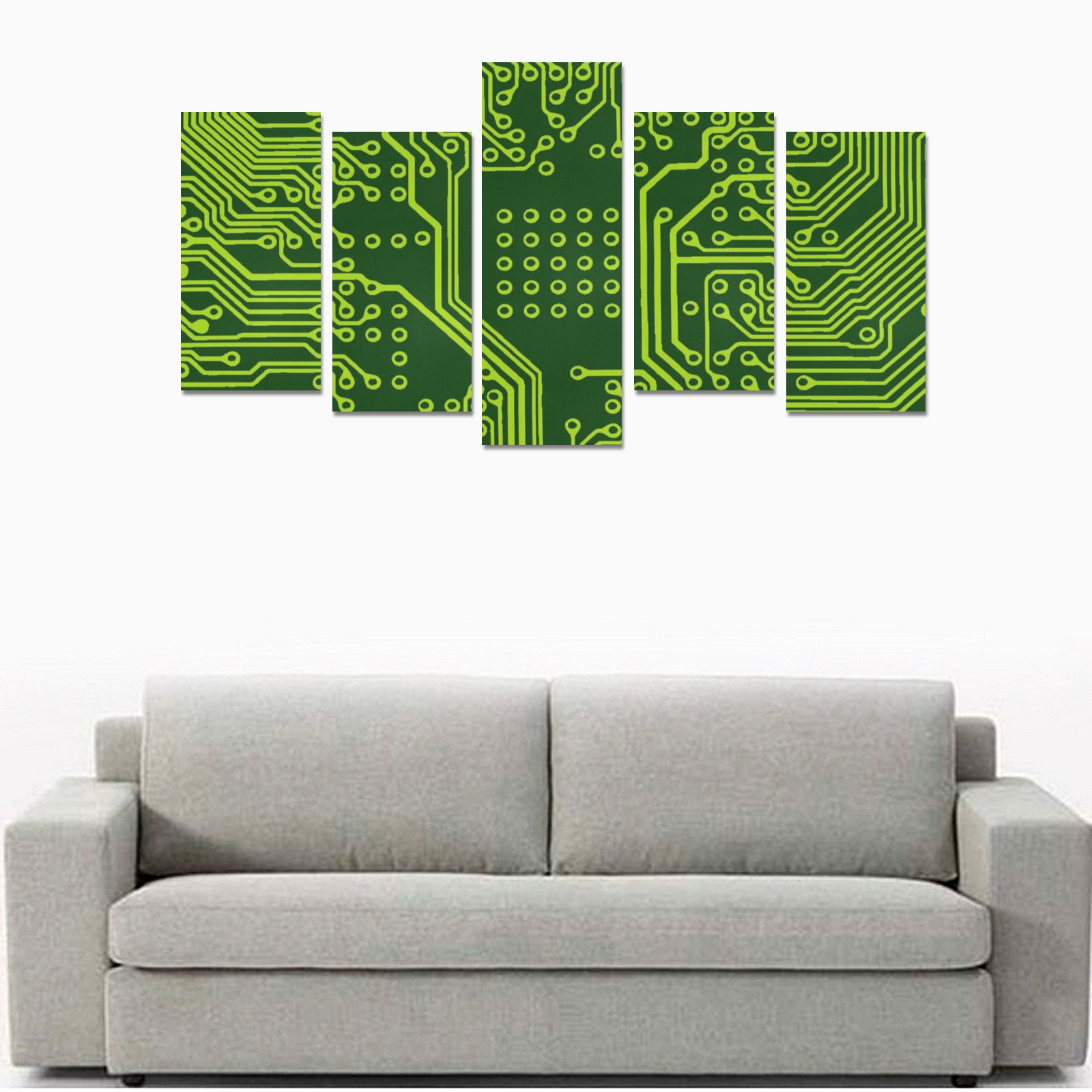 Computer Age (Circuit Board) 9 Canvas Print Sets E (No Frame)