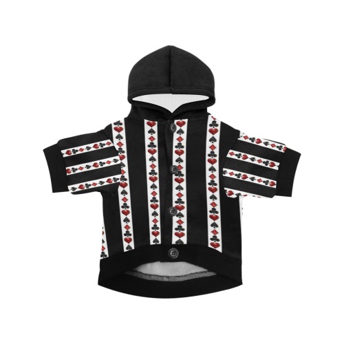 Playing Card Symbols Stripes Pet Dog Hoodie