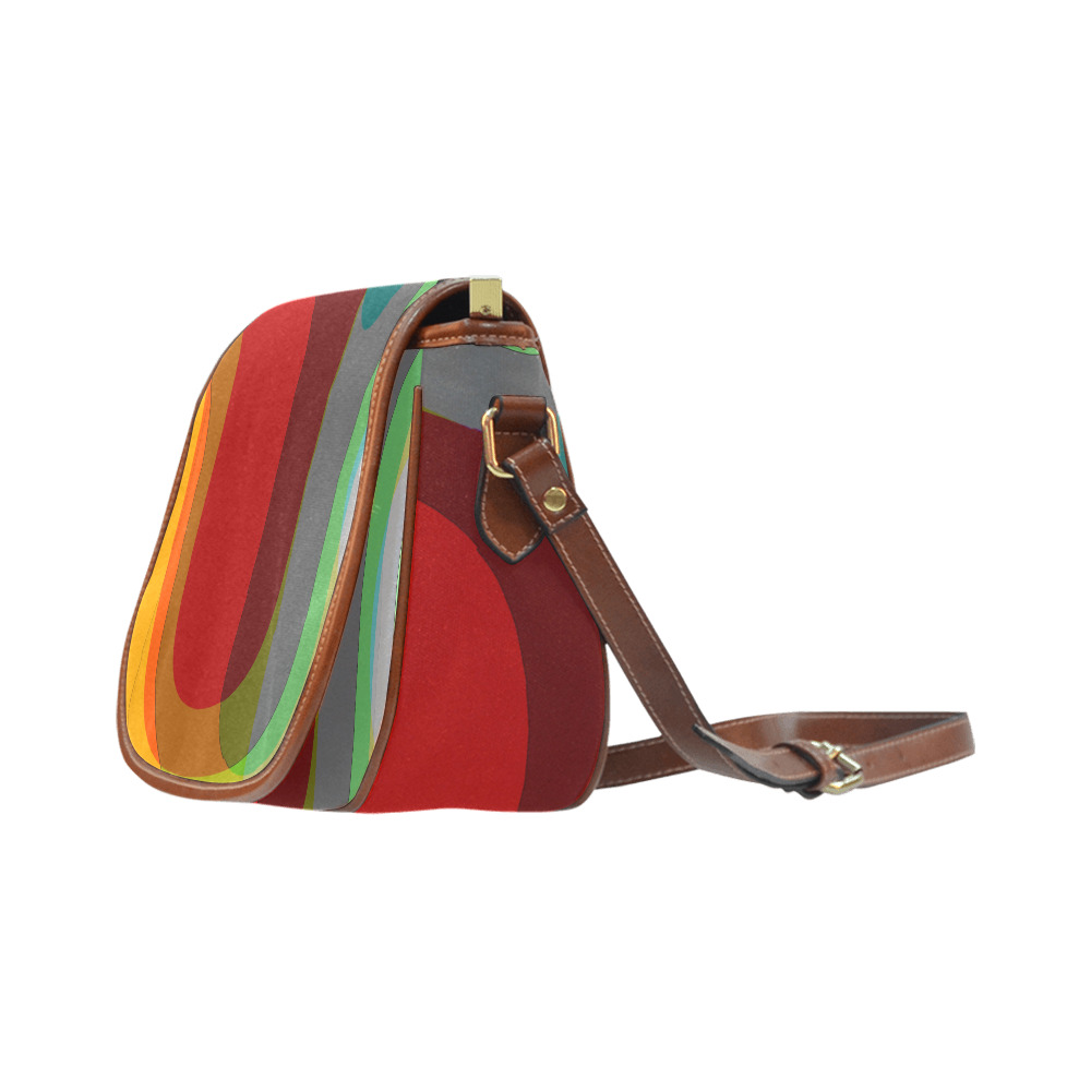 Colorful Abstract 118 Saddle Bag/Small (Model 1649) Full Customization