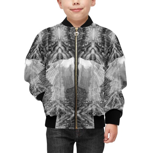 feathers 7 Kids' Bomber Jacket with Pockets (Model H40)