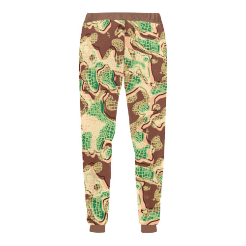 Modern Fashion Military Crocodile Camouflage Men's All Over Print Sweatpants (Model L11)