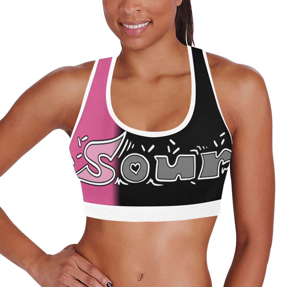 SourPunk Athletic Bra Women's All Over Print Sports Bra (Model T52)