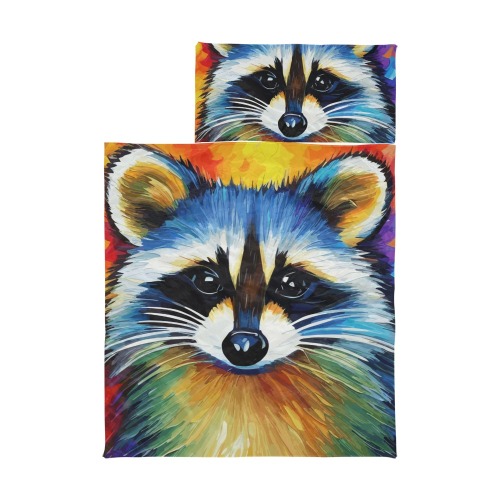Raccoon Funny Colorful Animal Art Kids' Sleeping Bag