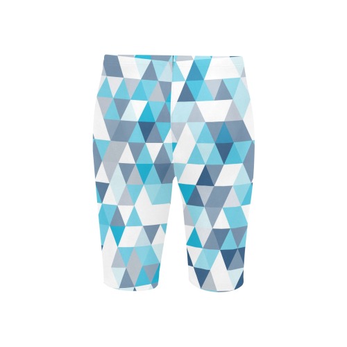 pattern of triangles Men's Knee Length Swimming Trunks (Model L58)