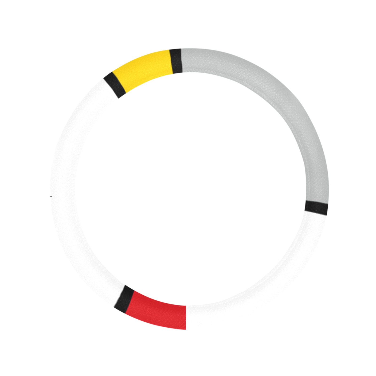 Geometric Retro Mondrian Style Color Composition Steering Wheel Cover with Anti-Slip Insert