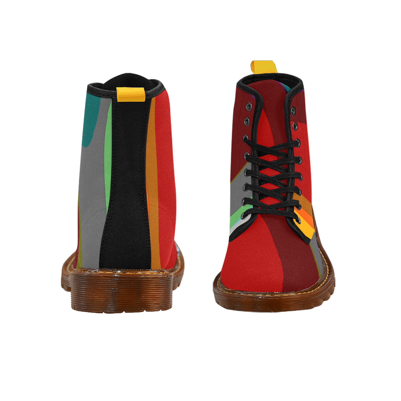 Colorful Abstract 118 Martin Boots For Men Model 1203H