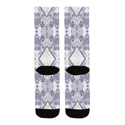 brown-white blue Men's Custom Socks
