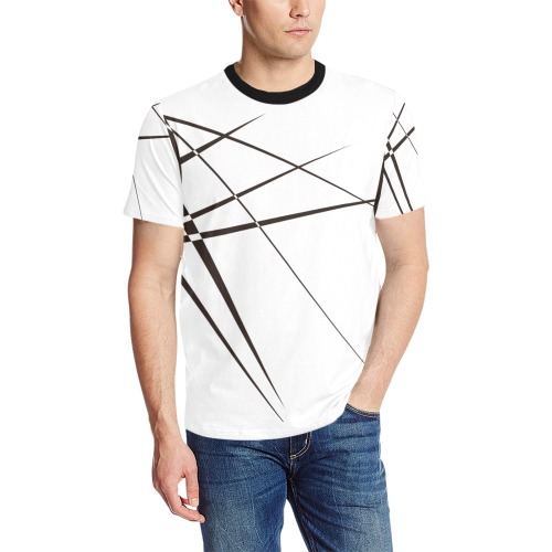 graphic6 Men's All Over Print T-Shirt (Solid Color Neck) (Model T63)