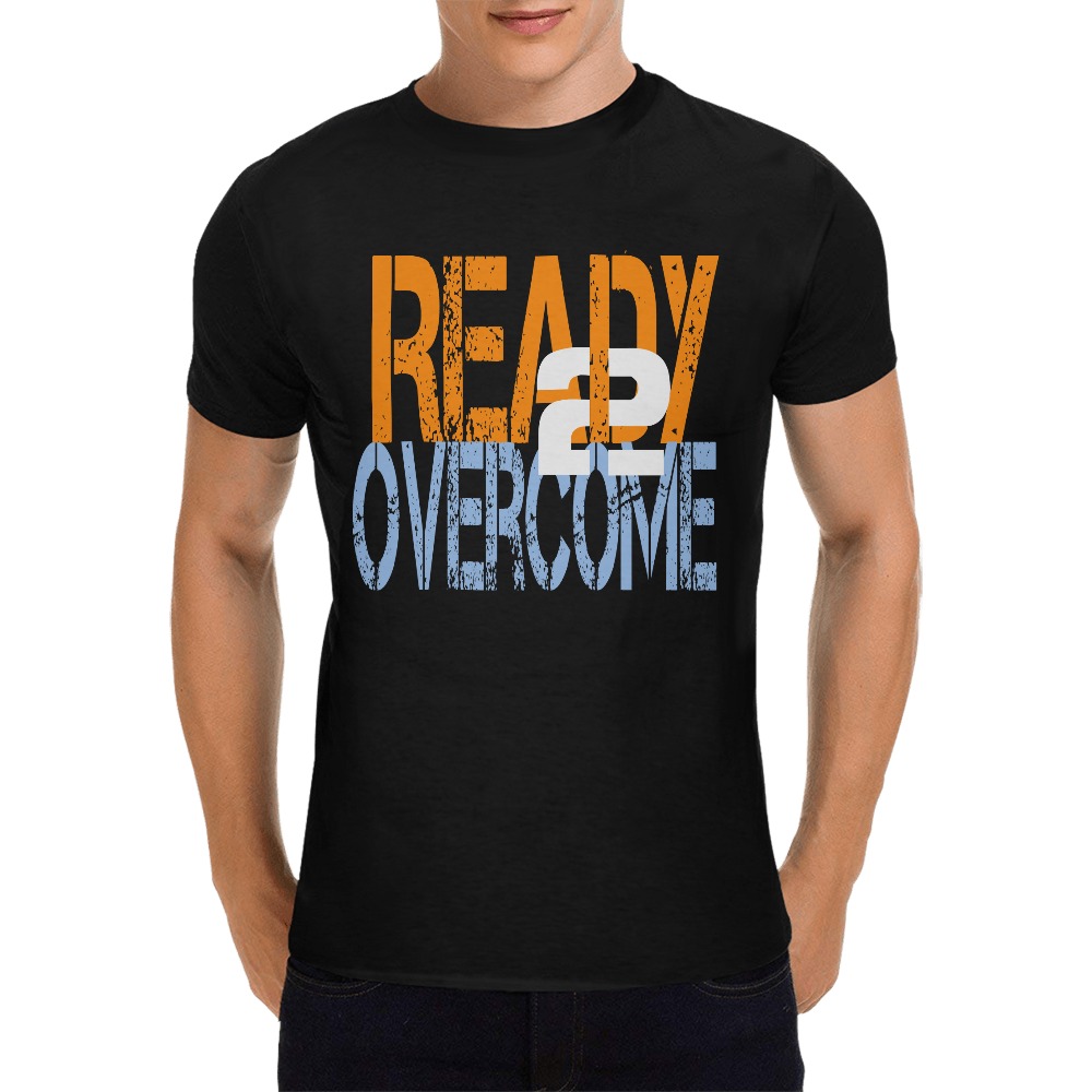Ready 2 Overcome Black2 Tee Men's T-Shirt in USA Size (Front Printing Only)