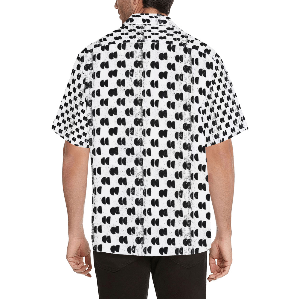Black and white abstract geometry Hawaiian Shirt (Model T58)