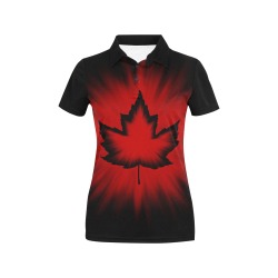 New Canada Team Shirts Women's All Over Print Polo Shirt (Model T55)