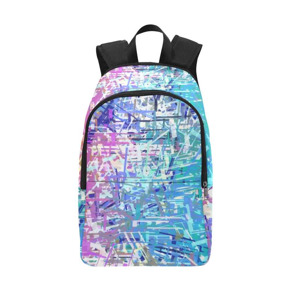 Grunge Urban Graffiti Pink Turquoise Paint Splatter Texture Fabric Backpack for Adult (Model 1659)