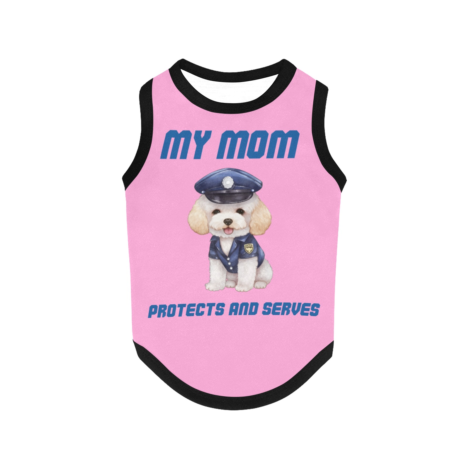 Police Poodle My Mom Protects And Serves (P) All Over Print Pet Tank Top