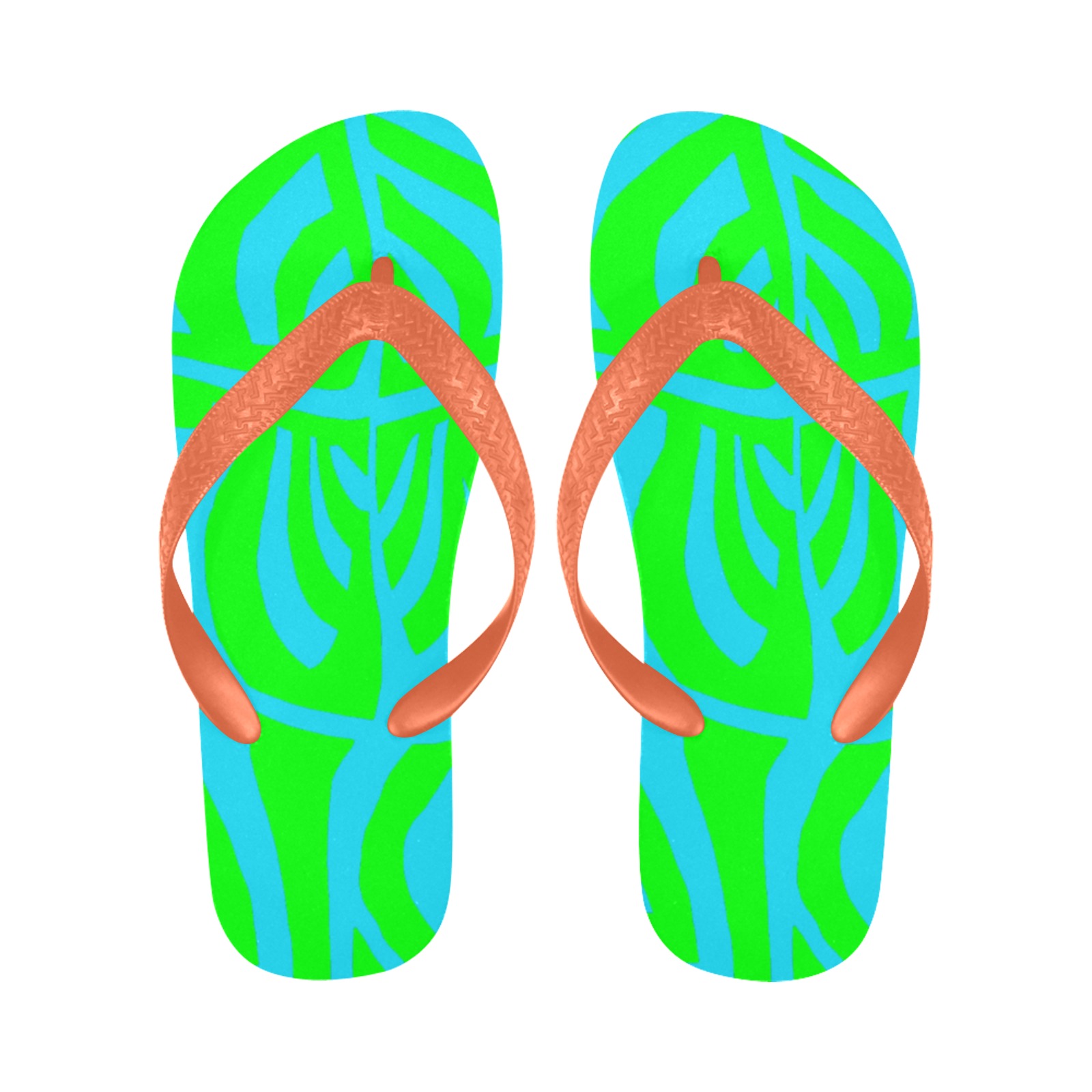 aaa green lb Flip Flops for Men/Women (Model 040)