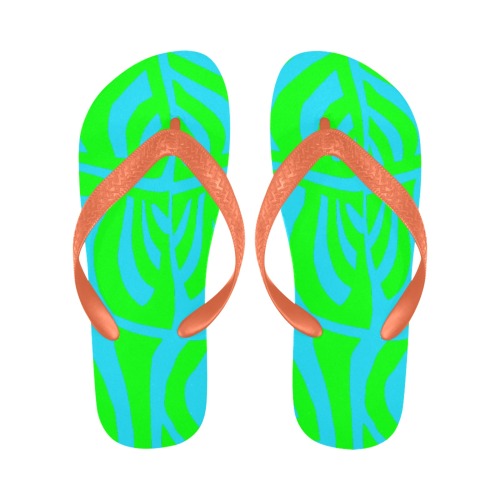 aaa green lb Flip Flops for Men/Women (Model 040)