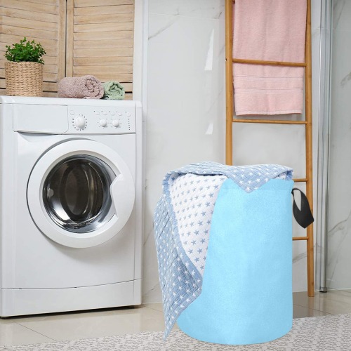 color baby blue Laundry Bag (Small)