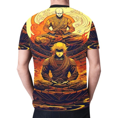 Shaolin Monk Fantasy Art 022 New All Over Print T-shirt for Men (Model T45)