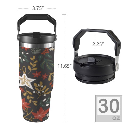 Dark_holidays_nature 30oz Tumbler with Top Handle