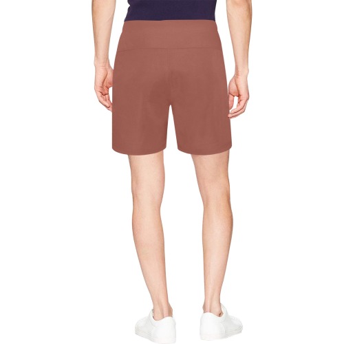color chestnut Men's Mid-Length Beach Shorts (Model L47)