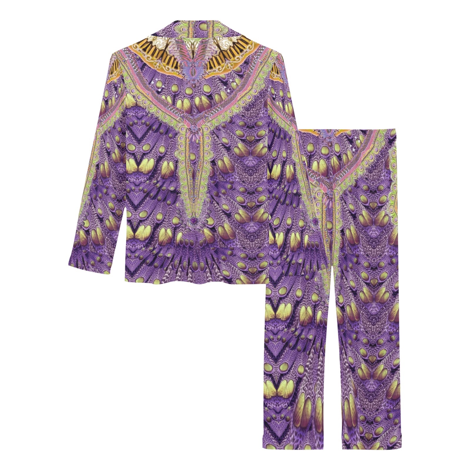 spain purple Women's Long Pajama Set