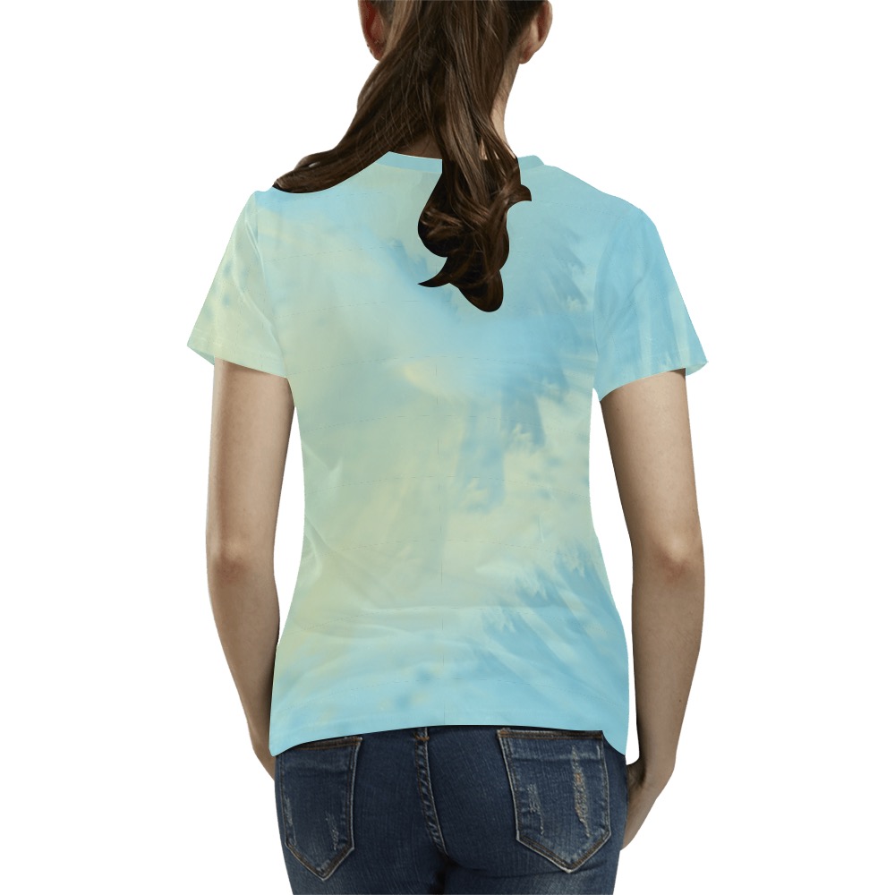 Ô Sand, Sea and Sky All Over Print T-Shirt for Women (USA Size) (Model T40)