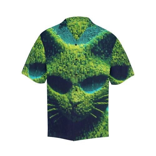 3D cat Hawaiian Shirt (Model T58)