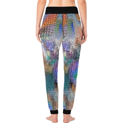Multi Color Triangles All Over Print Long Johns (Model L29)
