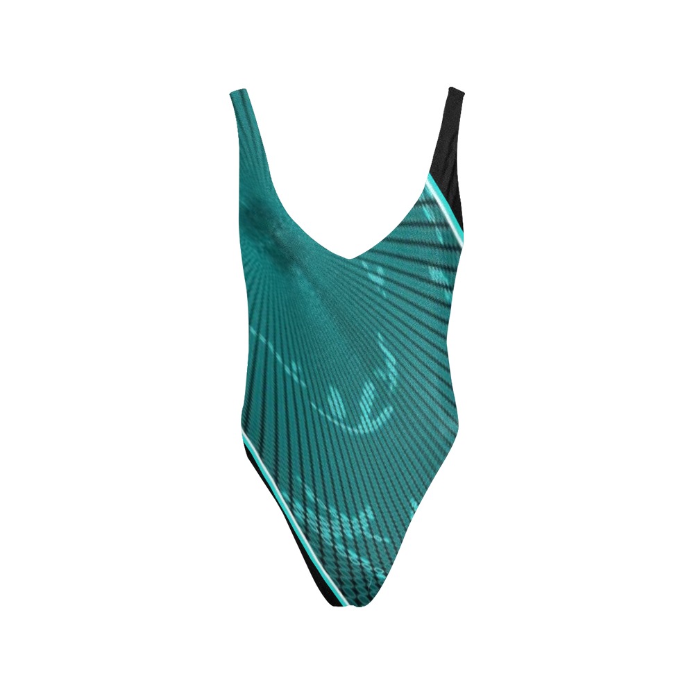 Time Traveler Sexy Low Back One-Piece Swimsuit (Model S09)