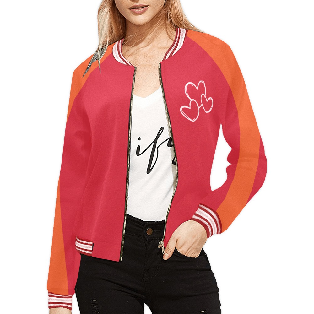 Adventure city Female ensemble track jacket All Over Print Bomber Jacket for Women (Model H21)