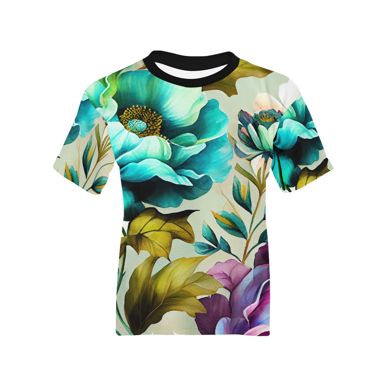 flowers botanic art (3) all over print tshirt Kids' All Over Print T-shirt (Model T65)