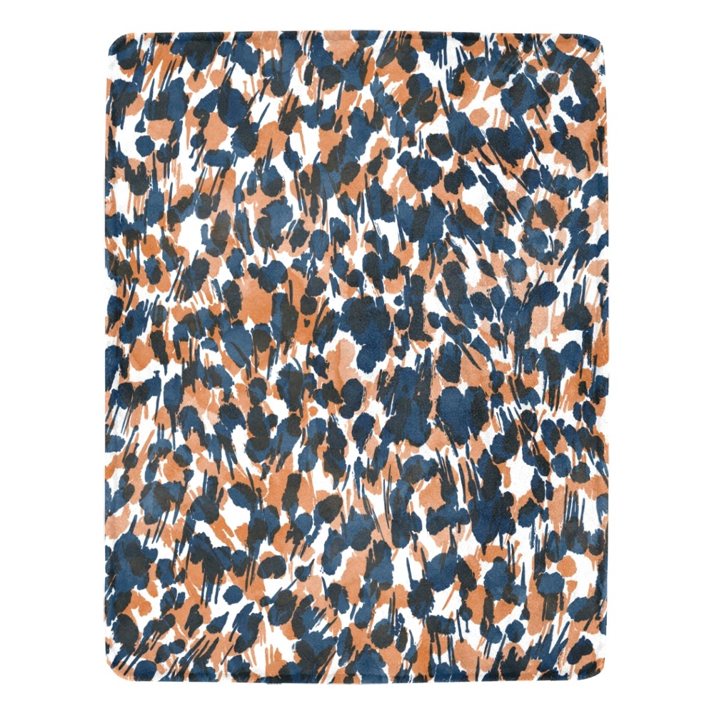 Dots brushstrokes animal print Ultra-Soft Micro Fleece Blanket 54''x70''