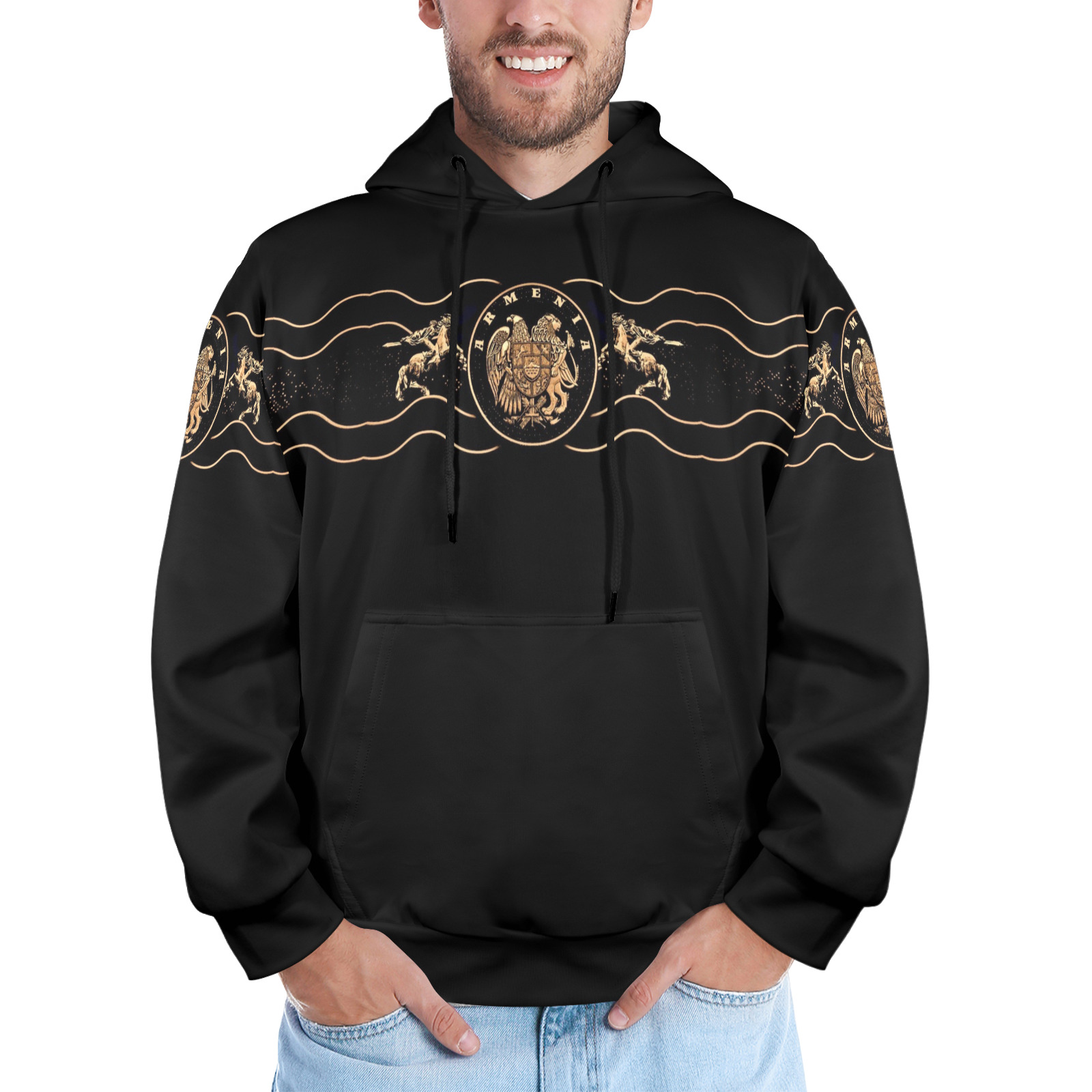 Golden Armenia Men's All Over Print Hoodie (Model H61)