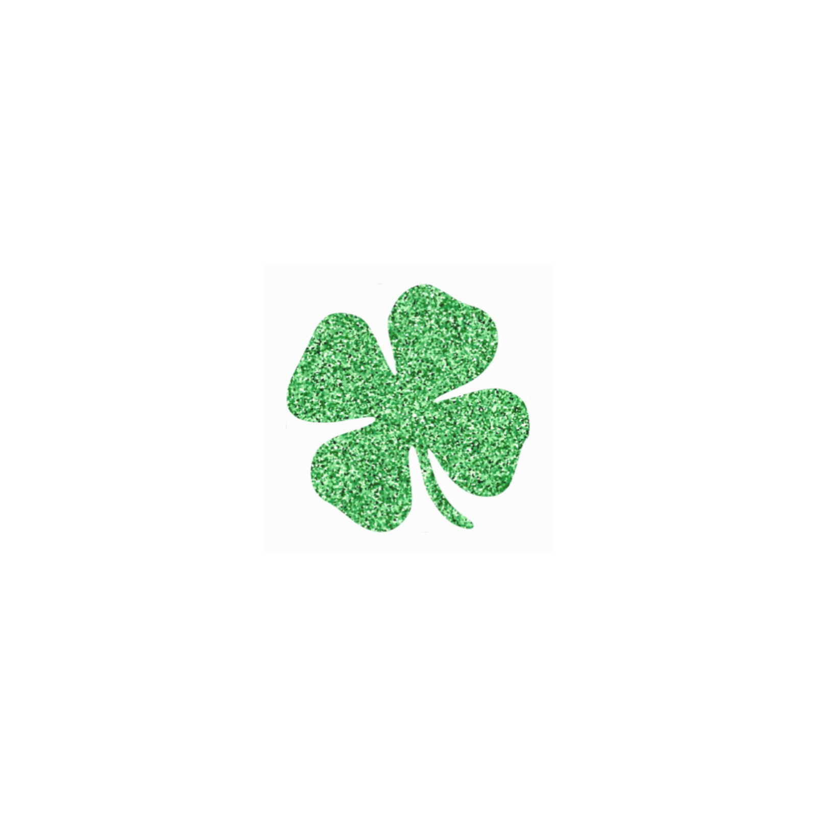 Glitter 4 Leaf Clover Personalized Temporary Tattoo (15 Pieces)
