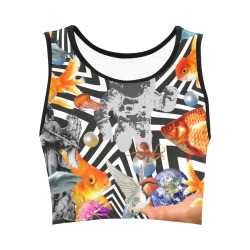 POINT OF ENTRY 2 Women's Crop Top (Model T42)