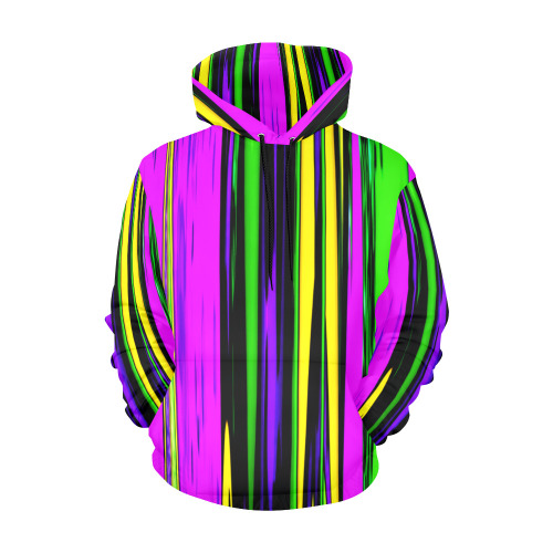 Mardi Gras Stripes All Over Print Hoodie for Men (USA Size) (Model H13)