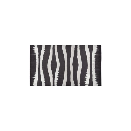 black and white zebra print Bath Rug 16''x 28''