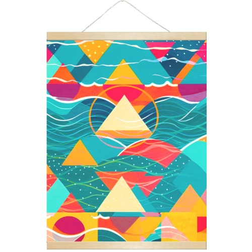 Abstract Mountains and River
