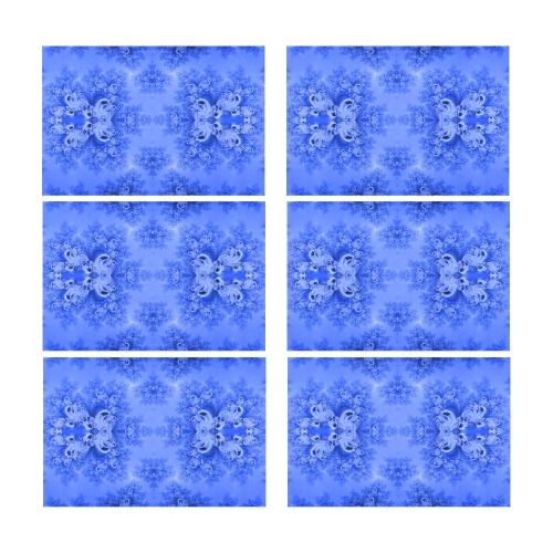 Blue Sky over the Bluebells Frost Fractal Placemat 12’’ x 18’’ (Set of 6)