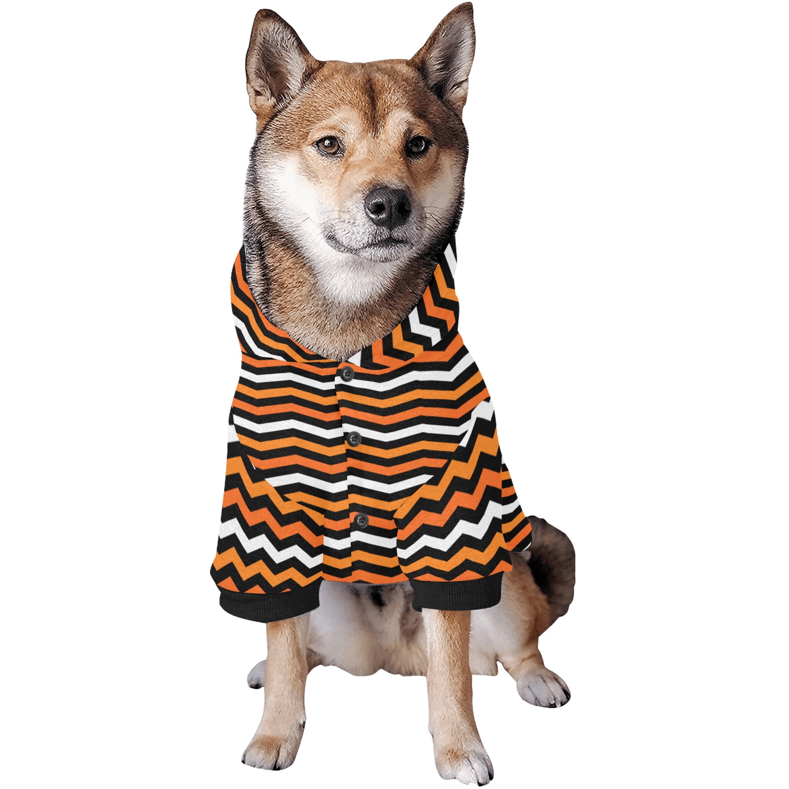 Halloween Geometric Chevron Pet Dog Hoodie