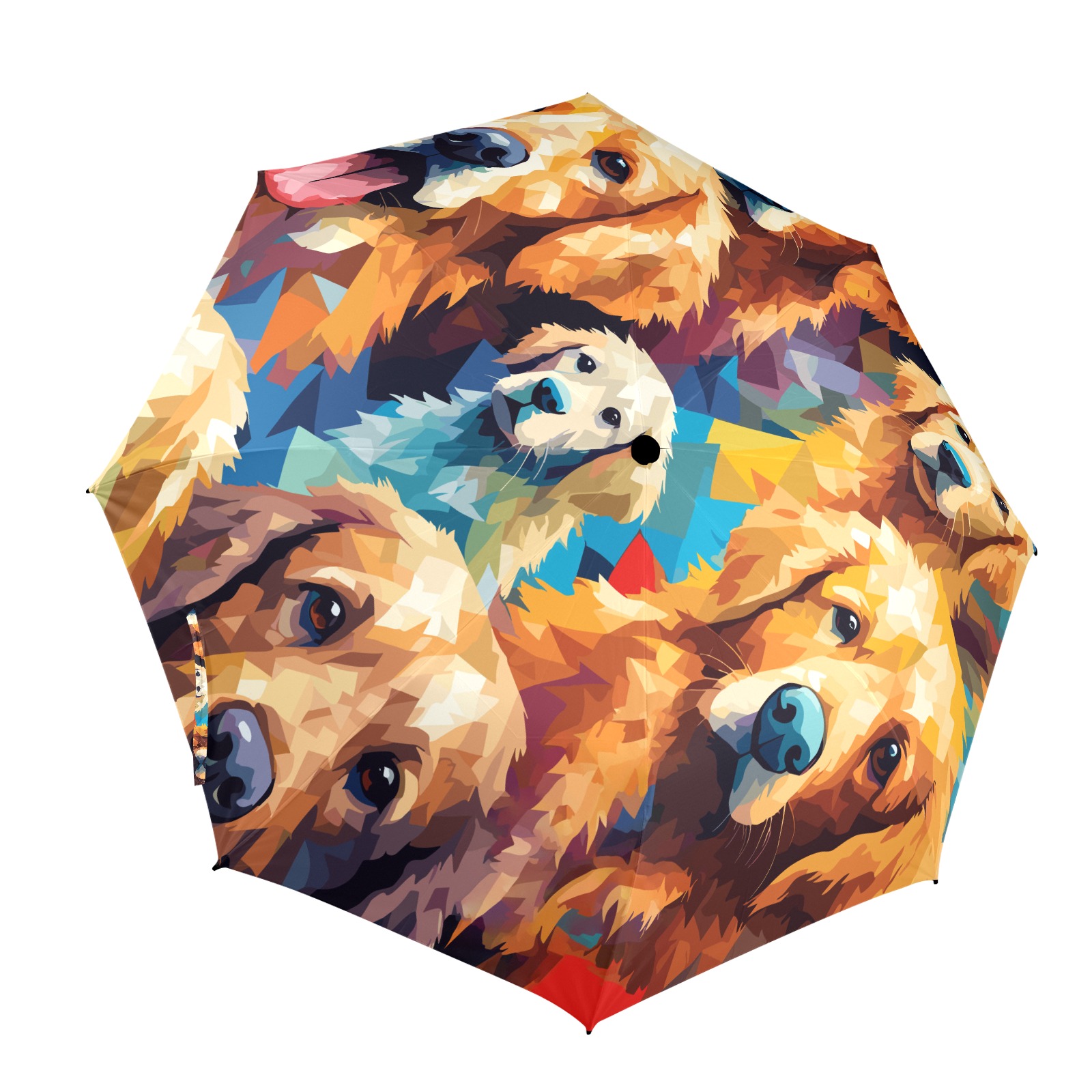 Golden Retriever Print Pattern Foldable Umbrella